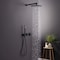 Kibi Circular 2 Function Thermostatic Shower System With Rough In Valve- Matte Black KSF410MB - alternate 3